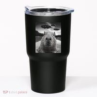 Funny Graphiccapybara Selfie With Ufos Weird Tumbler thumb 0