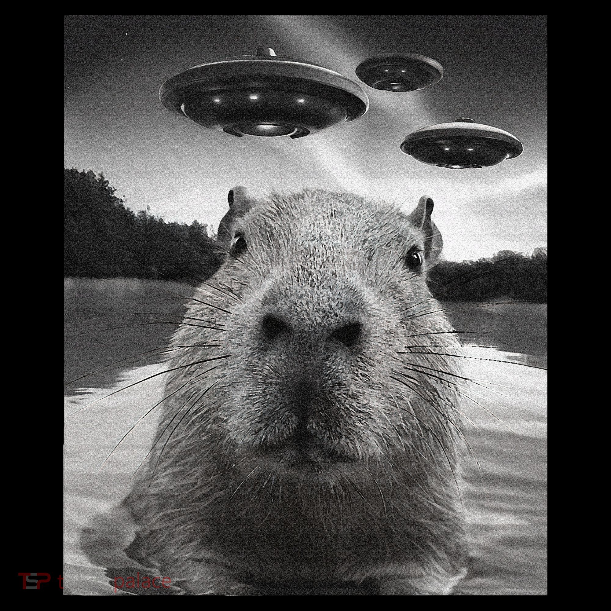 Funny Graphiccapybara Selfie With Ufos Weird Baby Bodysuit