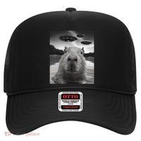 Funny Graphiccapybara Selfie With Ufos Weird Hat thumb 0
