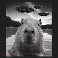 Funny Graphiccapybara Selfie With Ufos Weird Hat thumb 2