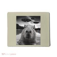 Funny Graphiccapybara Selfie With Ufos Weird Mousepad thumb 0