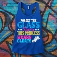 Forget Glass Slippers Princess Wears Cleats Soccer Softball Cute Gift Women's Tank Top thumb 3