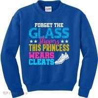 Forget Glass Slippers Princess Wears Cleats Soccer Softball Cute Gift Kids Sweatshirt thumb 0