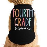 Fourth Grade Squad 4th Teacher Crew Back To School Team Doggie Tank thumb 0