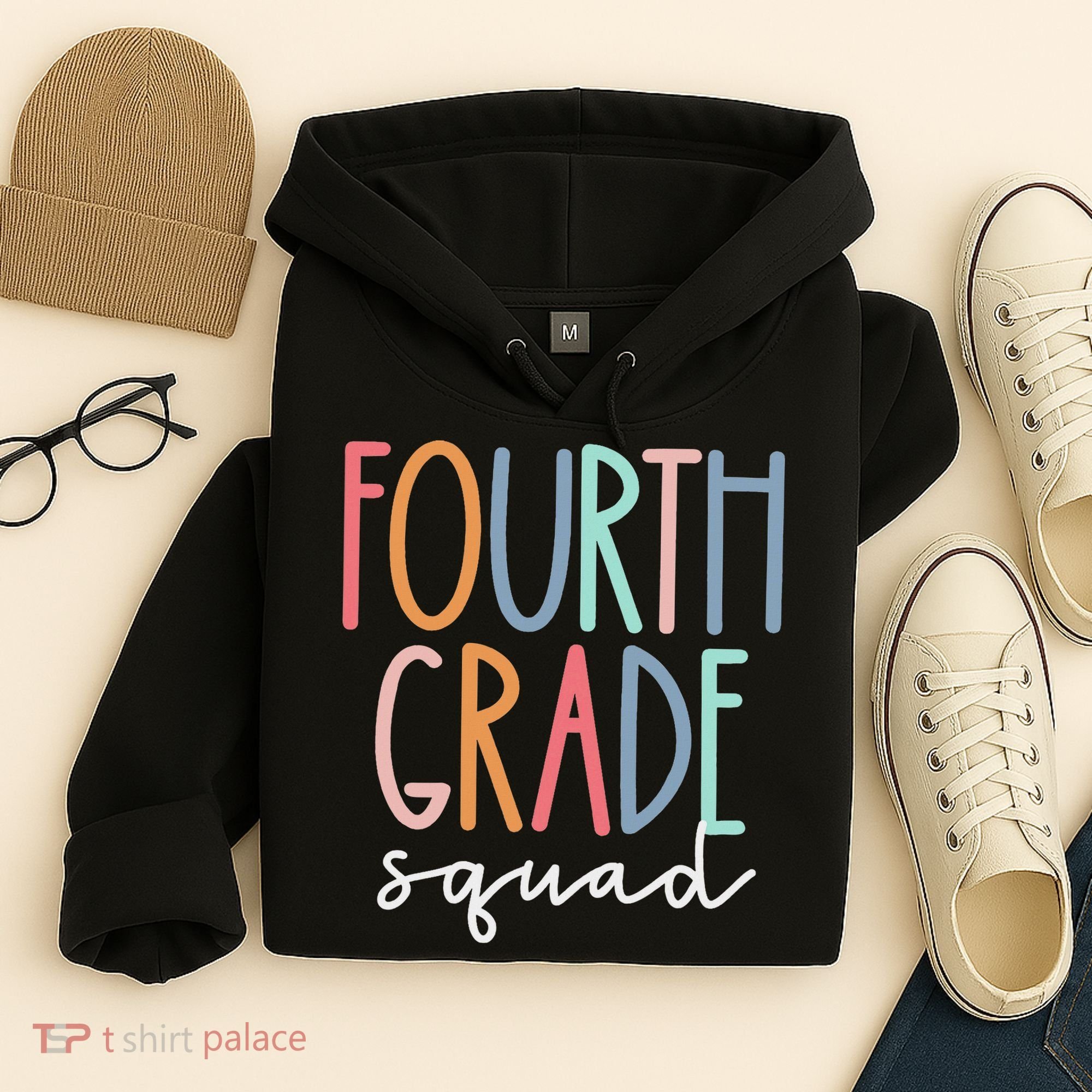 Fourth Grade Squad 4th Teacher Crew Back To School Team Hoodie