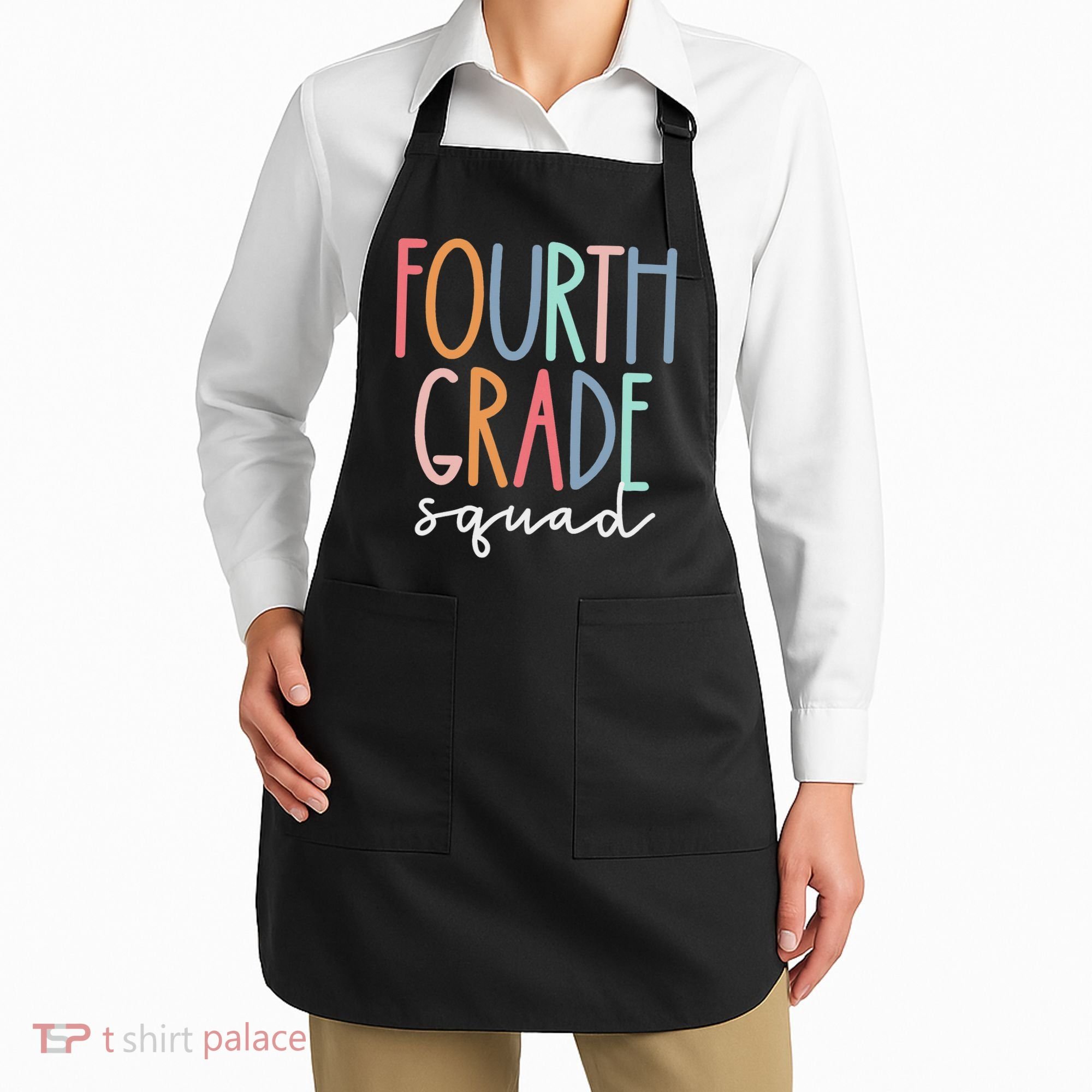 Fourth Grade Squad 4th Teacher Crew Back To School Team Apron
