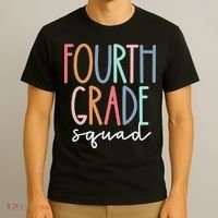 Fourth Grade Squad 4th Teacher Crew Back To School Team T-Shirt thumb 3