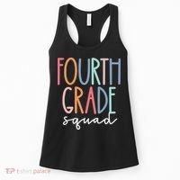Fourth Grade Squad 4th Teacher Crew Back To School Team Women's Tank Top thumb 0