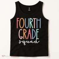 Fourth Grade Squad 4th Teacher Crew Back To School Team Tank Top thumb 2