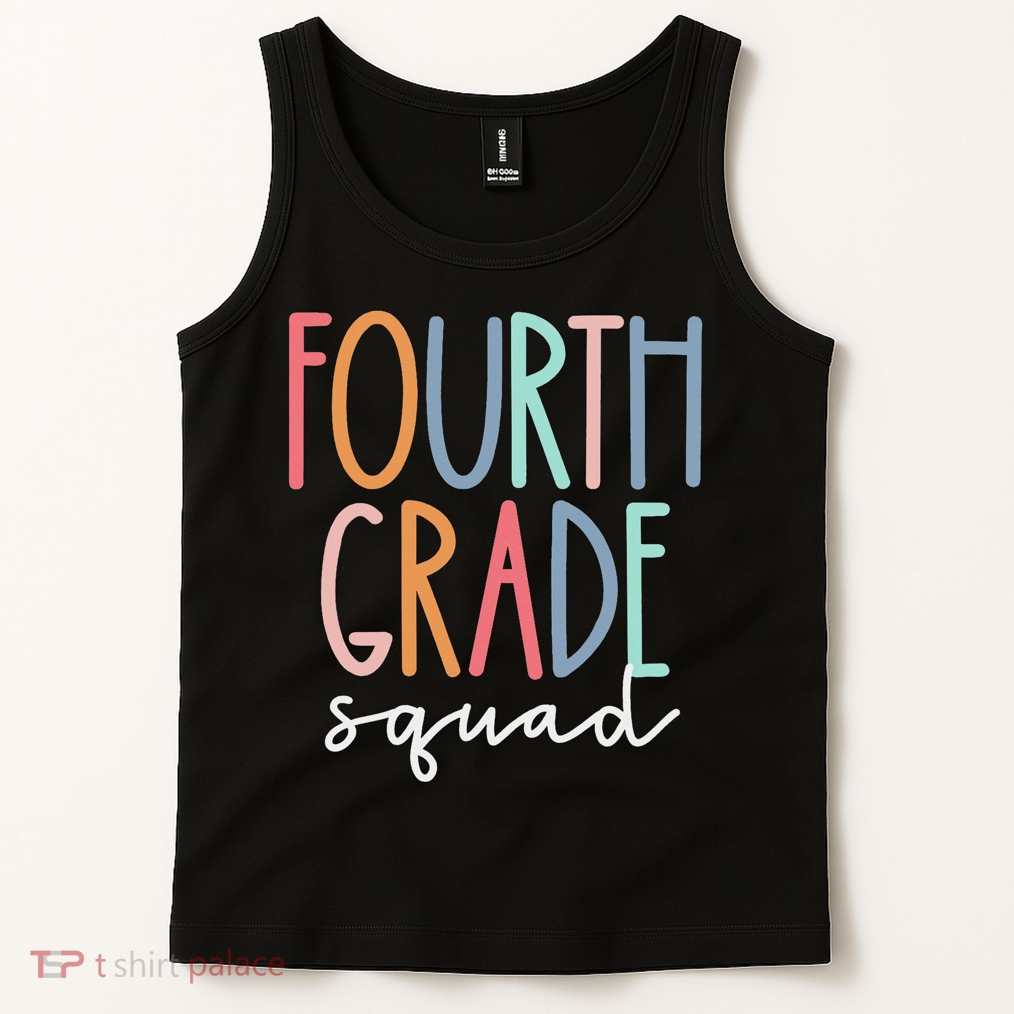 Fourth Grade Squad 4th Teacher Crew Back To School Team Tank Top