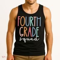 Fourth Grade Squad 4th Teacher Crew Back To School Team Tank Top thumb 3
