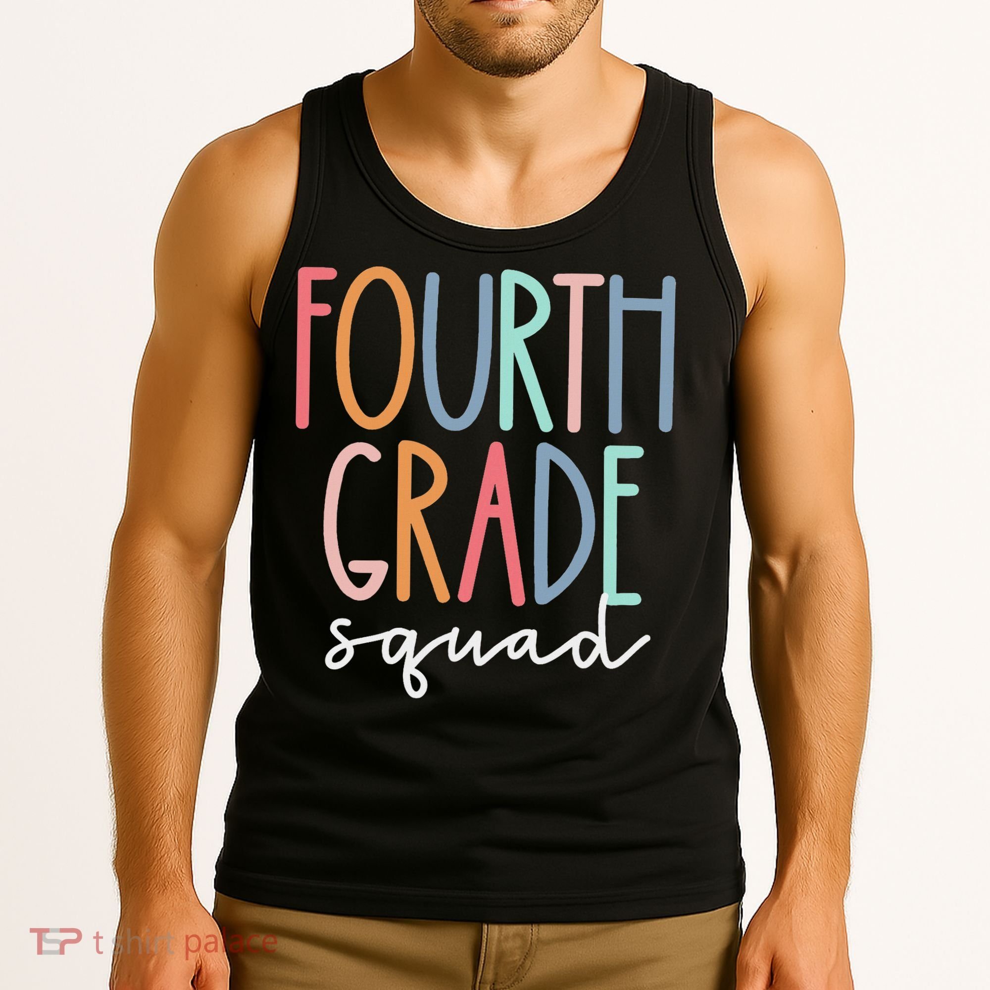 Fourth Grade Squad 4th Teacher Crew Back To School Team Tank Top