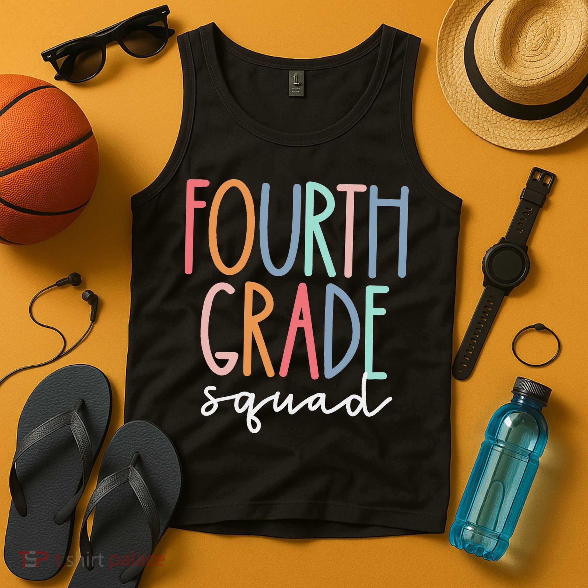 Fourth Grade Squad 4th Teacher Crew Back To School Team Tank Top