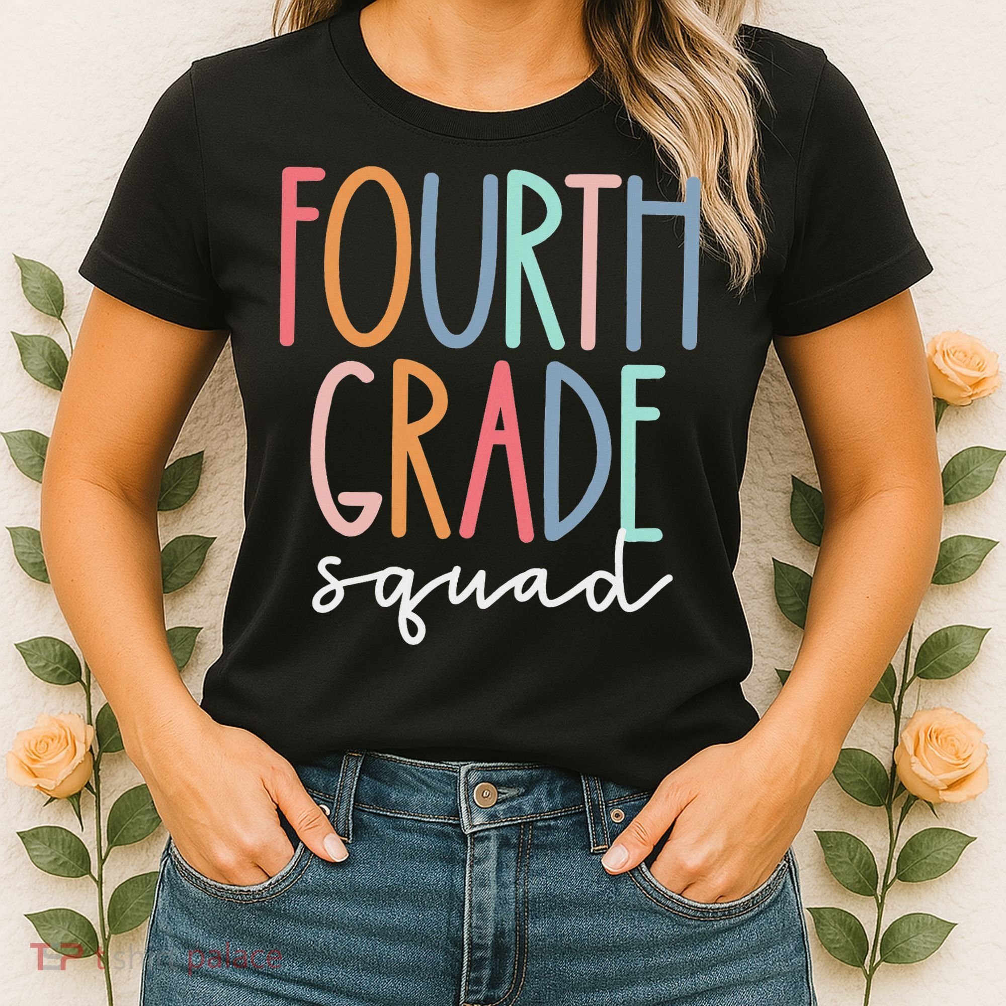 Fourth Grade Squad 4th Teacher Crew Back To School Team Women's T-Shirt
