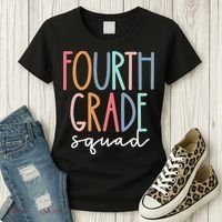 Fourth Grade Squad 4th Teacher Crew Back To School Team Women's T-Shirt thumb 3