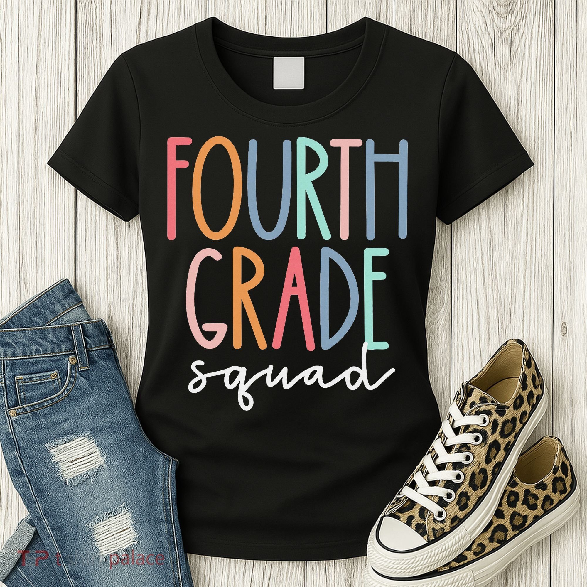 Fourth Grade Squad 4th Teacher Crew Back To School Team Women's T-Shirt