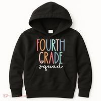 Fourth Grade Squad 4th Teacher Crew Back To School Team Kids Hoodie thumb 0