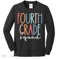 Fourth Grade Squad 4th Teacher Crew Back To School Team Kids Long Sleeve Shirt thumb 0