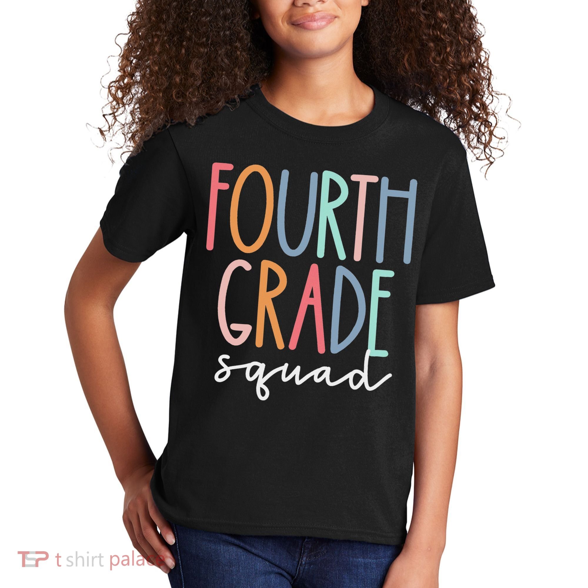 Fourth Grade Squad 4th Teacher Crew Back To School Team Kids T-Shirt
