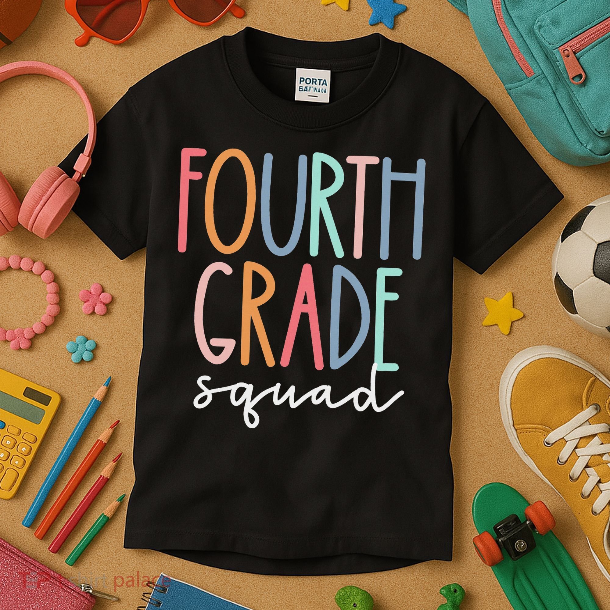 Fourth Grade Squad 4th Teacher Crew Back To School Team Kids T-Shirt