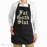 Fat Goth Slut Stylized Big White Font Apron thumb 2