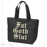 Fat Goth Slut Stylized Big White Font Tote Bag thumb 3
