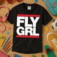 Fly Grl Survival Of The Thickest Mavis Beamont Run Fly Girl Kids T-Shirt thumb 3
