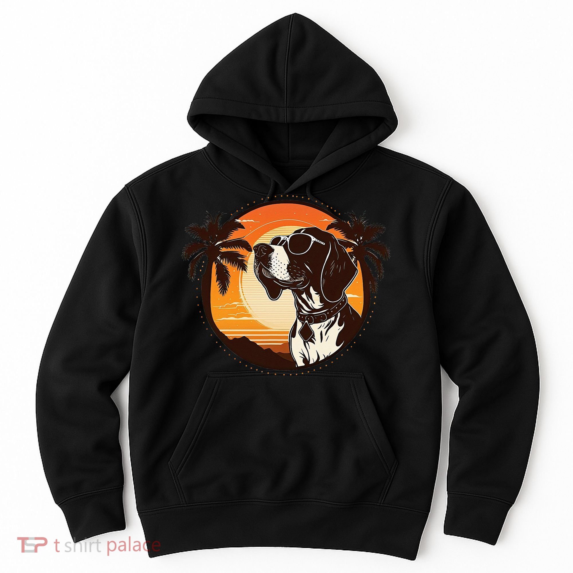 Funny german shorthaired pointer Cute Cool Sunglasses Hoodie