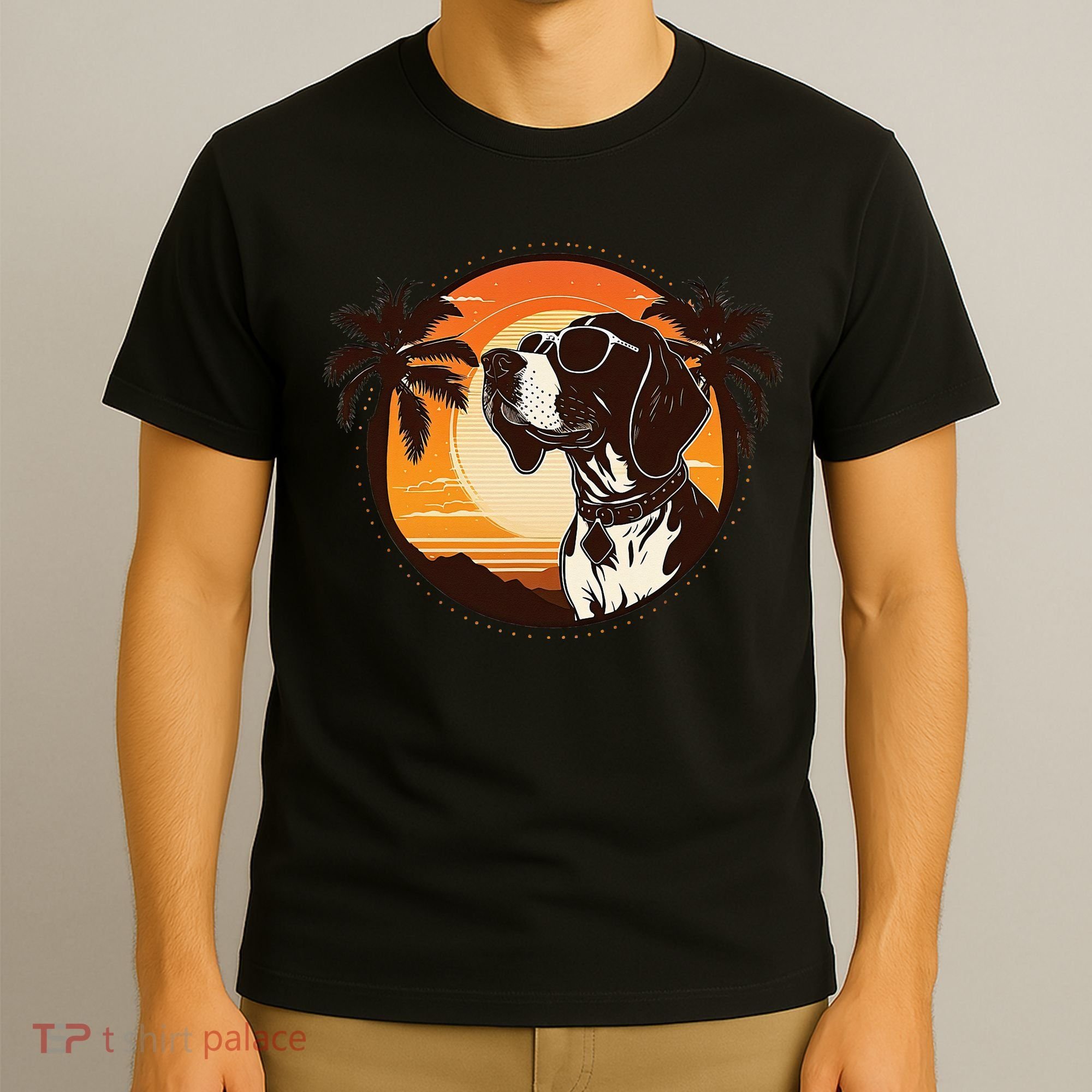 Funny german shorthaired pointer Cute Cool Sunglasses T-Shirt