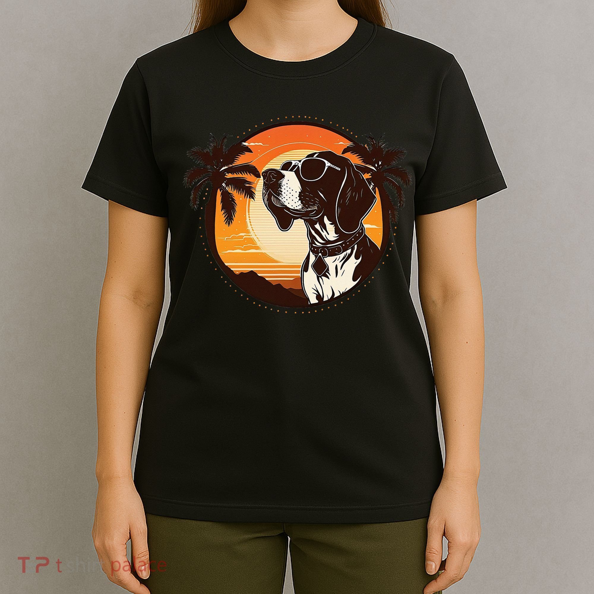 Funny german shorthaired pointer Cute Cool Sunglasses T-Shirt