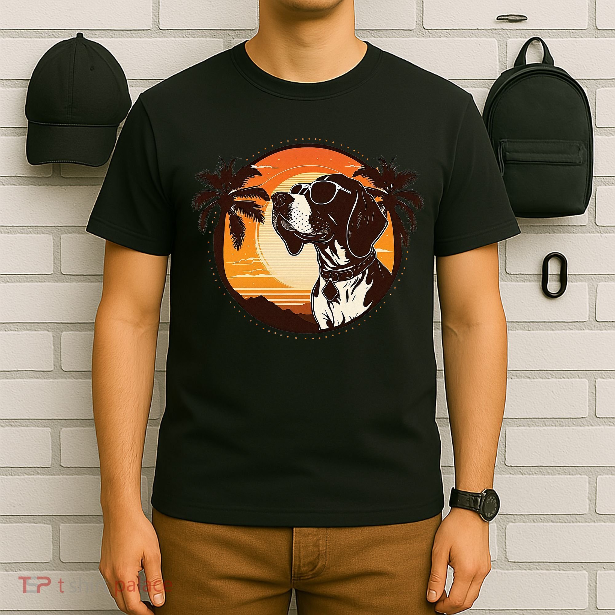 Funny german shorthaired pointer Cute Cool Sunglasses T-Shirt