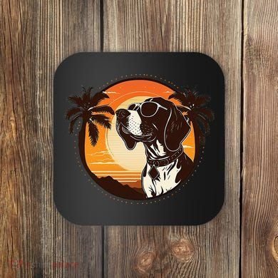 Funny german shorthaired pointer Cute Cool Sunglasses Coaster