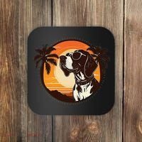 Funny german shorthaired pointer Cute Cool Sunglasses Coaster thumb 0