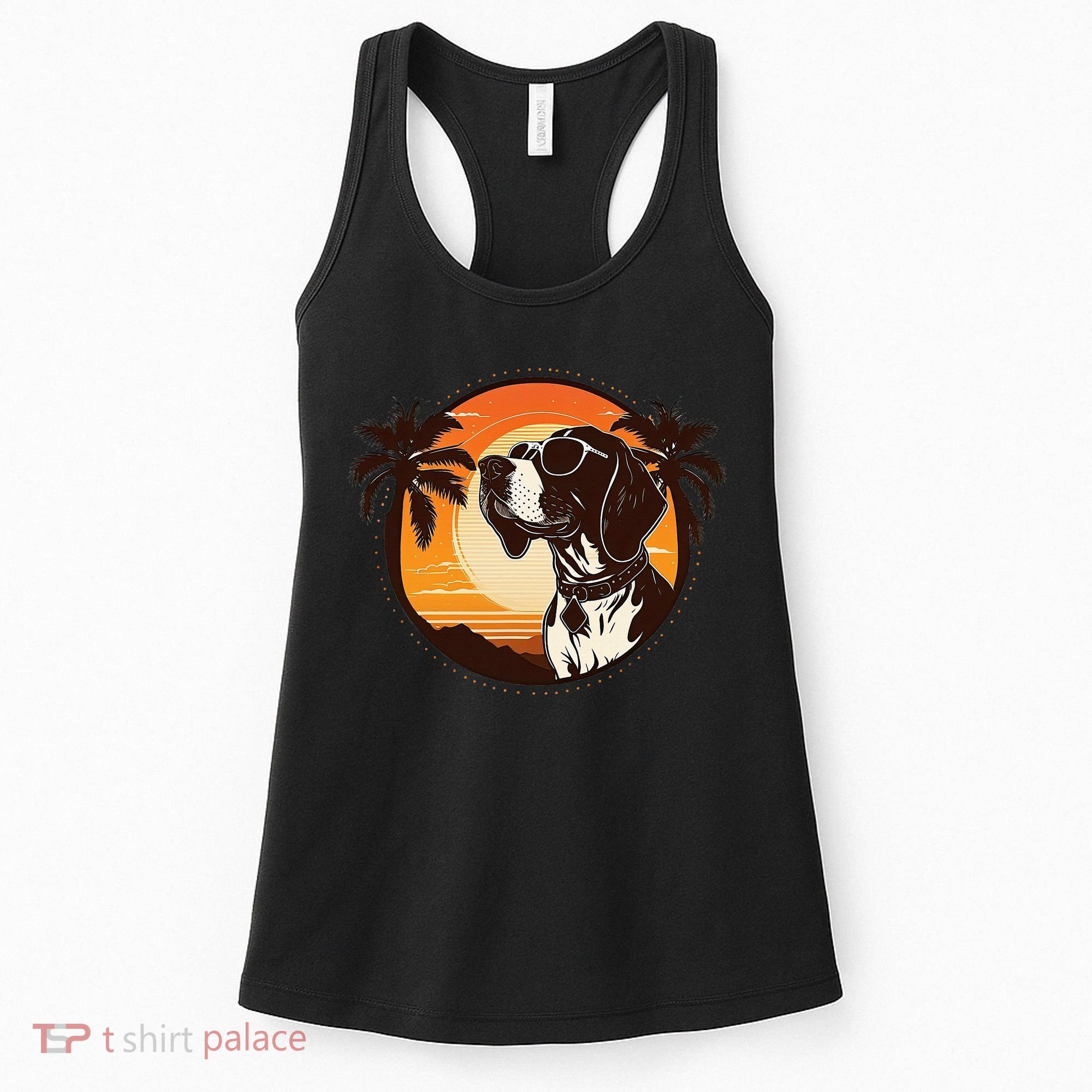 Funny german shorthaired pointer Cute Cool Sunglasses Women's Tank Top
