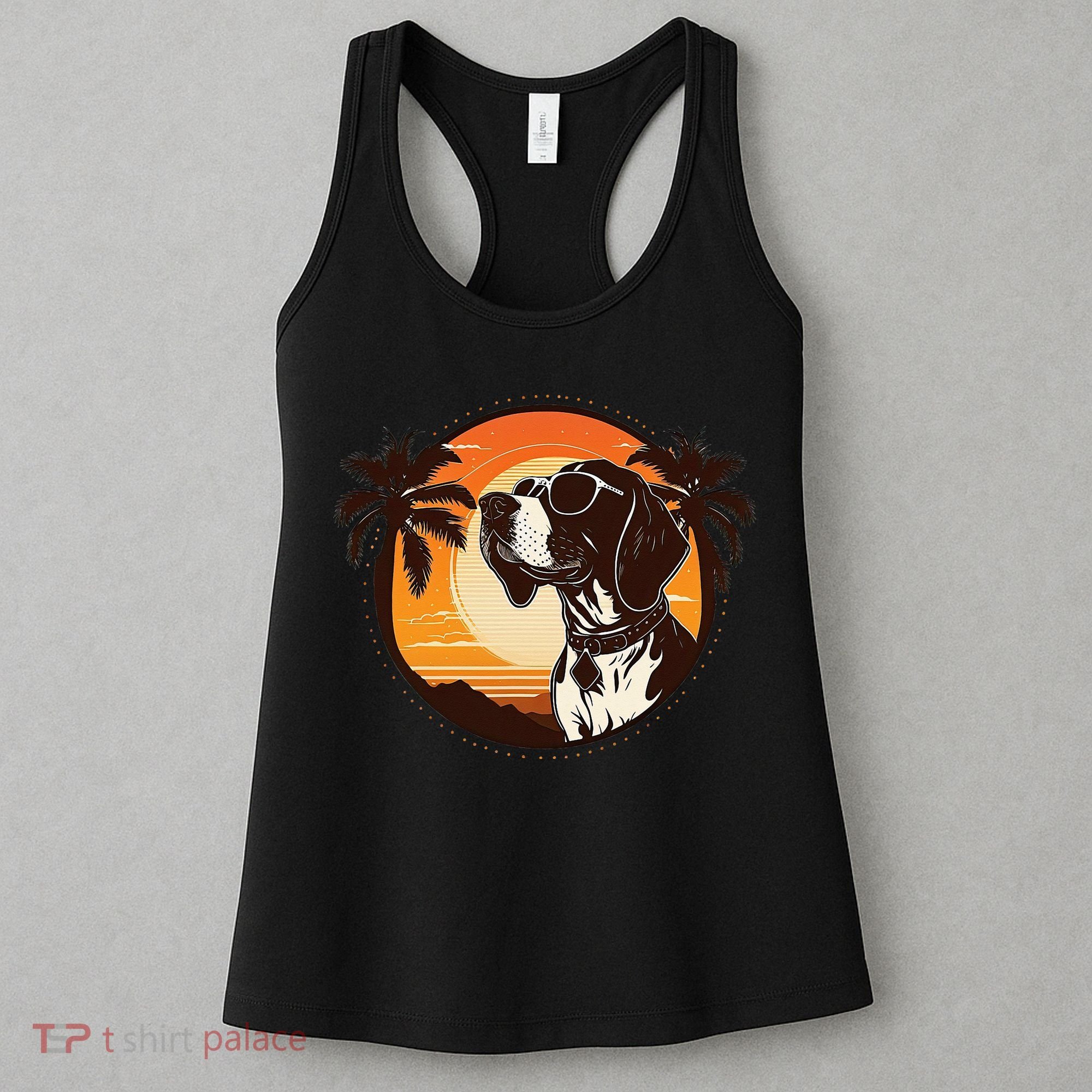 Funny german shorthaired pointer Cute Cool Sunglasses Women's Tank Top