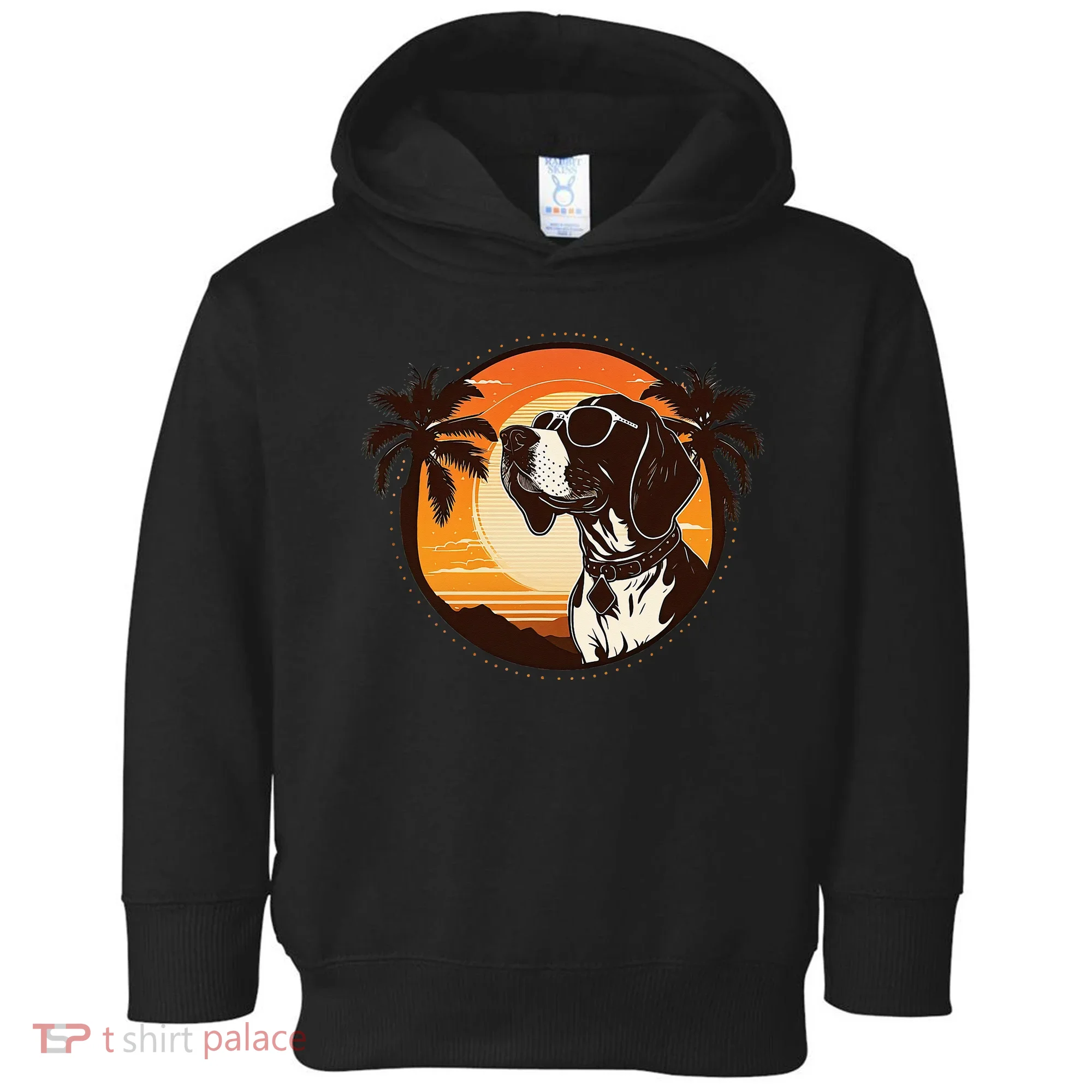 Funny german shorthaired pointer Cute Cool Sunglasses Toddler Hoodie
