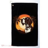 Funny german shorthaired pointer Cute Cool Sunglasses Golf Towel thumb 0