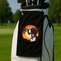 Funny german shorthaired pointer Cute Cool Sunglasses Golf Towel thumb 2