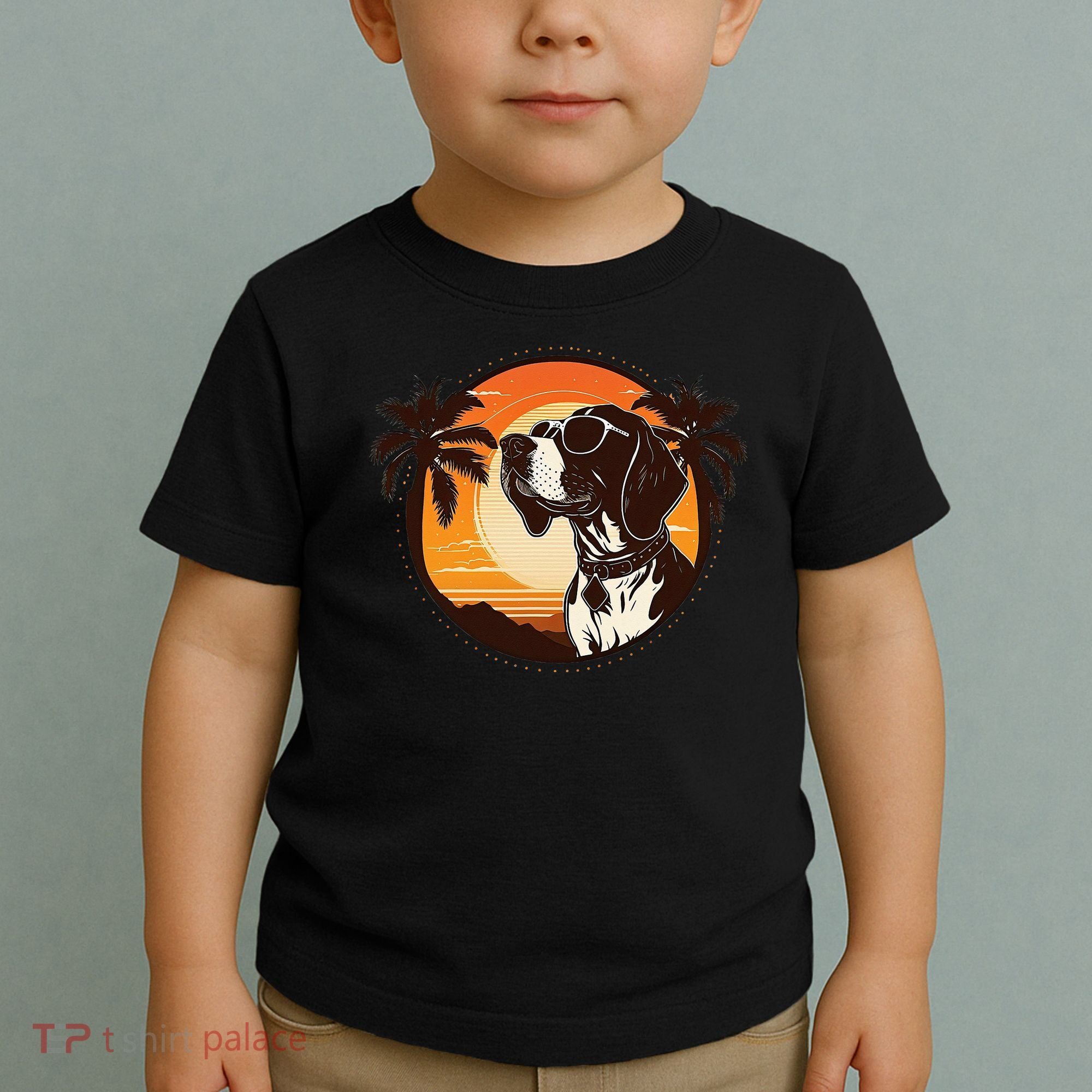 Funny german shorthaired pointer Cute Cool Sunglasses Toddler T-Shirt