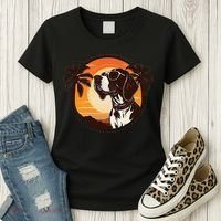 Funny german shorthaired pointer Cute Cool Sunglasses Women's T-Shirt thumb 3