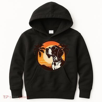 Funny german shorthaired pointer Cute Cool Sunglasses Kids Hoodie