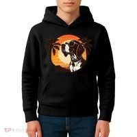 Funny german shorthaired pointer Cute Cool Sunglasses Kids Hoodie thumb 4