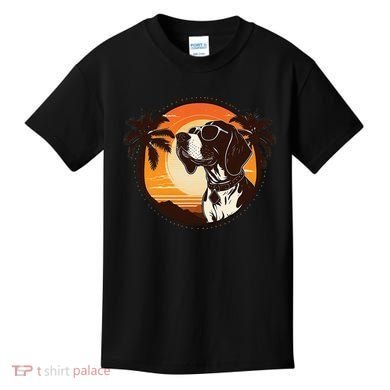 Funny german shorthaired pointer Cute Cool Sunglasses Kids T-Shirt