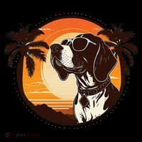Funny german shorthaired pointer Cute Cool Sunglasses Kids T-Shirt thumb 4
