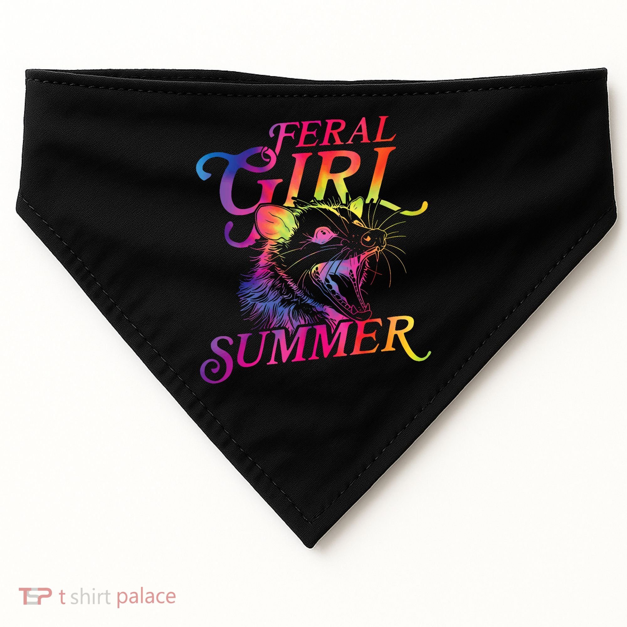 Feral Girl Summer Funny USA-Made Doggie Bandana