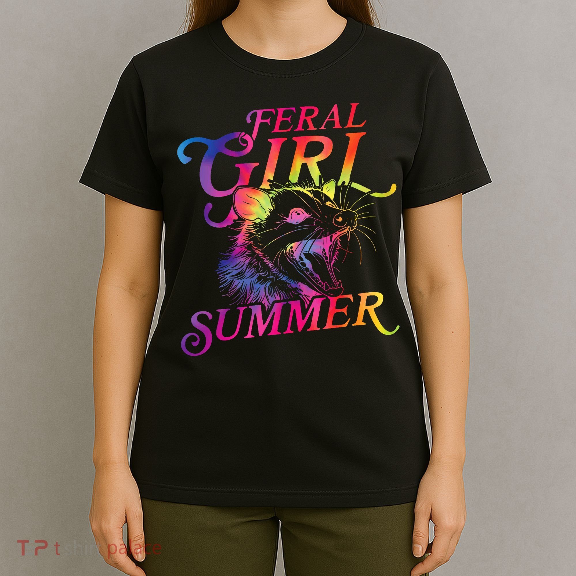 Feral Girl Summer Funny T-Shirt
