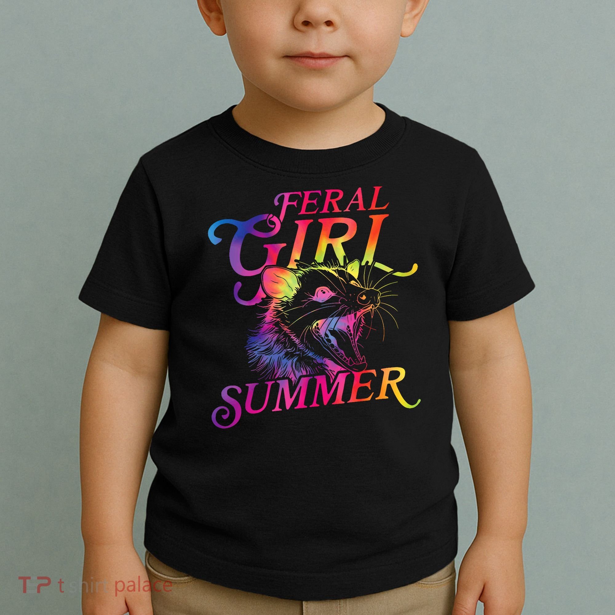 Feral Girl Summer Funny Toddler T-Shirt