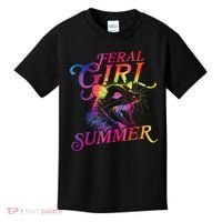 Feral Girl Summer Funny Kids T-Shirt thumb 0