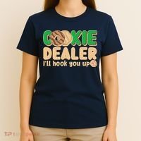 Funny Girl Scout Cookie Dealer I'll Hook You Up T-Shirt thumb 4
