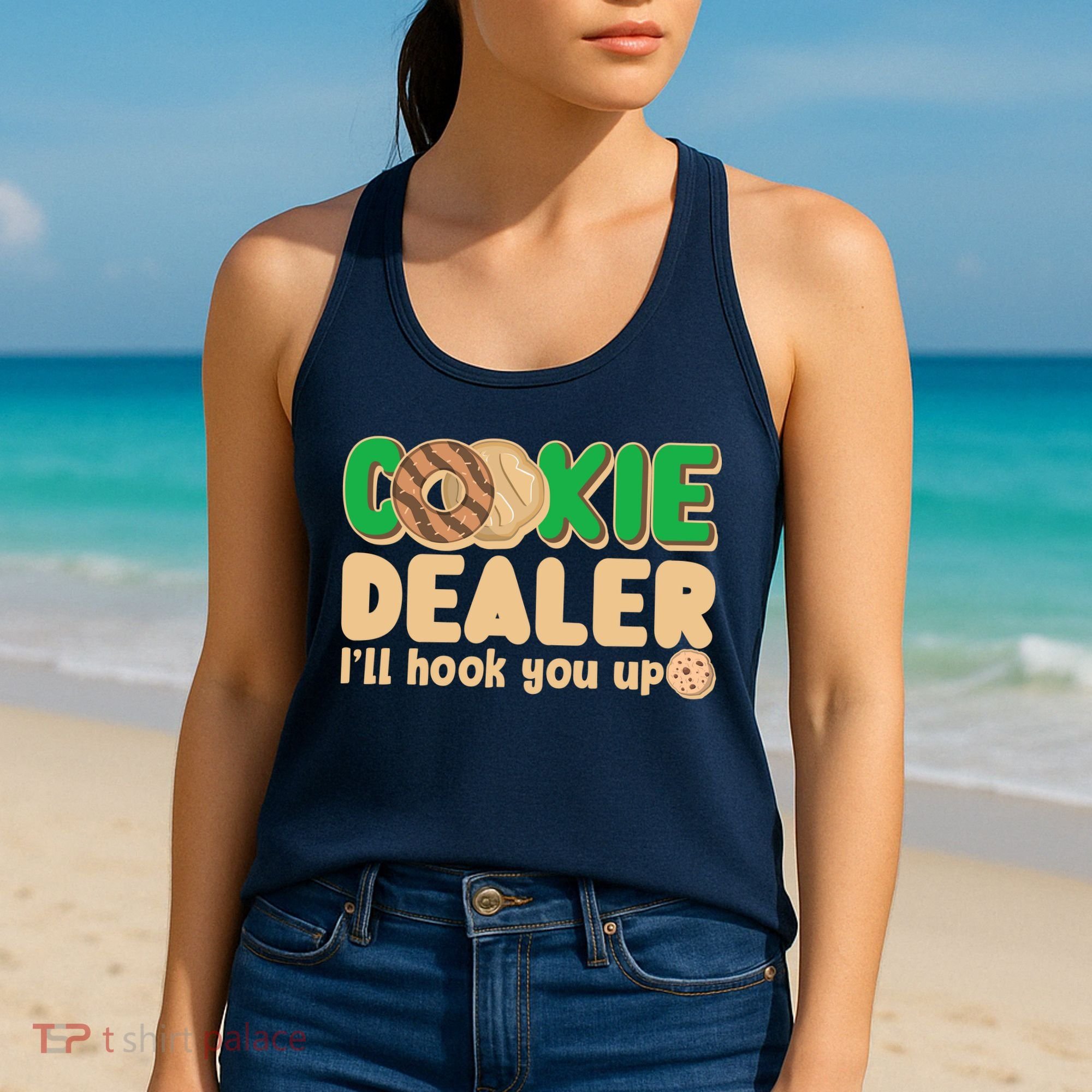 Funny Girl Scout Cookie Dealer I'll Hook You Up Women's Tank Top